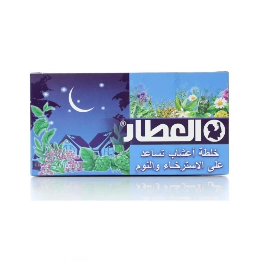 شاي زهورات من العطار، أعشاب طبيعية للاسترخاء، 20 كيس. مزيج ممتاز من الأعشاب لتهدئة الأعصاب وتقليل التوتر. استمتع بكوب مهدئ في أي وقت. مثالي لطعم المساء. شاي زهورات من العطار، أعشاب طبيعية للاسترخاء، 20 كيس. مزيج ممتاز من الأعشاب لتهدئة الأعصاب وتقليل التوتر. استمتع بكوب مهدئ في أي وقت. مثالي لطعم المساء.