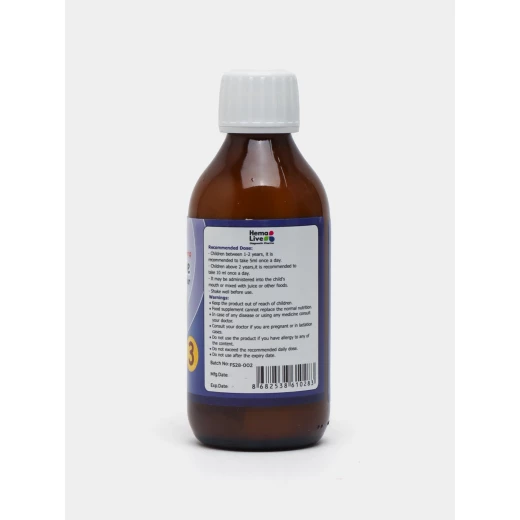 Omegalive Junior Syrup 150ml Nutritional Supplement for Children - Image 3
