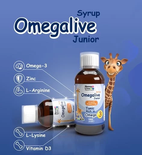 Omegalive Junior Syrup 150ml Nutritional Supplement for Children - Image 5