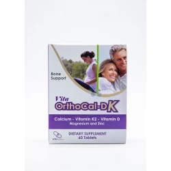 Vita OrthoCal DK Tablets Calcium Supplement with Vitamin D3, Zinc, and Vitamin K2 60 Count
