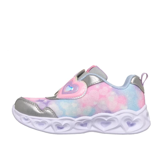 Skechers Girls' Infant Heart Lights Lovin Reflection Shoes Multi Color 25 Featuring Mesh Uppers, Adjustable Instep Strap, and Light Up Heart Chain Midsole - Skechers - Image 5