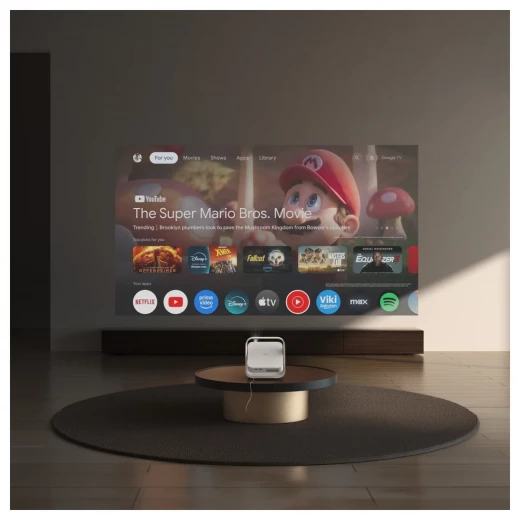 إكس جيمي Elfin Flip Plus بروجكتور محمول بدقة 1080P Full HD وسطوع 500 ISO Lumens مع نظام Google TV ودعم HDR10 وتصحيح تلقائي للانحراف والتركيز التلقائي وبلوتوث وWiFi 5 وتجربة سينما منزلية ذكية بحجم صغير وخفيف حتى 200 بوصة - إكس جيمي - Image 7