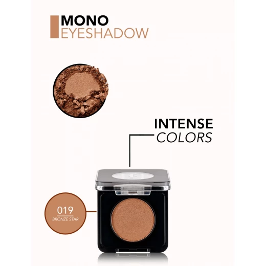 Flormar Mono Eyeshadow 019 Bronze Star Shimmer Compact 2 G: Highly Pigmented, Long Lasting Eye Color for a Radiant Finish, Easy to Blend - Flormar - Image 4