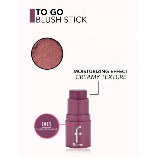 Flormar To Go Stick Blush Charming Mauve Creamy Buildable 4 G - Flormar - Image 2