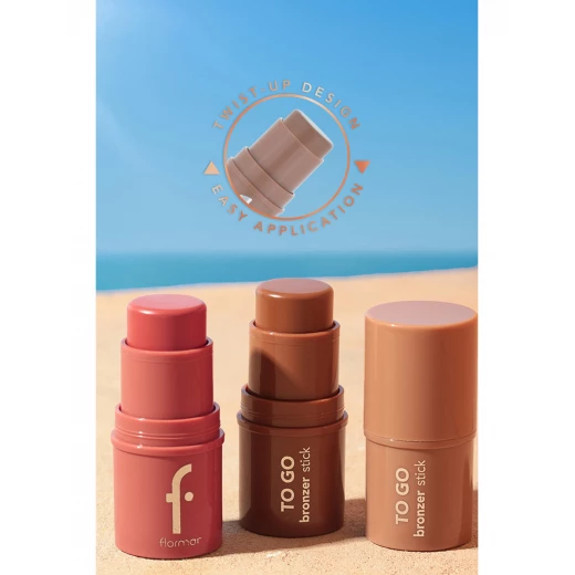 Flormar To Go Stick Blush Charming Mauve Creamy Buildable 4 G - Flormar - Image 4