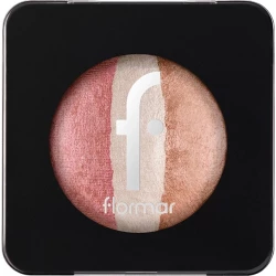 Flormar Baked Blush-On 053 Pinky Trio, Long-Lasting Face Makeup, 4g