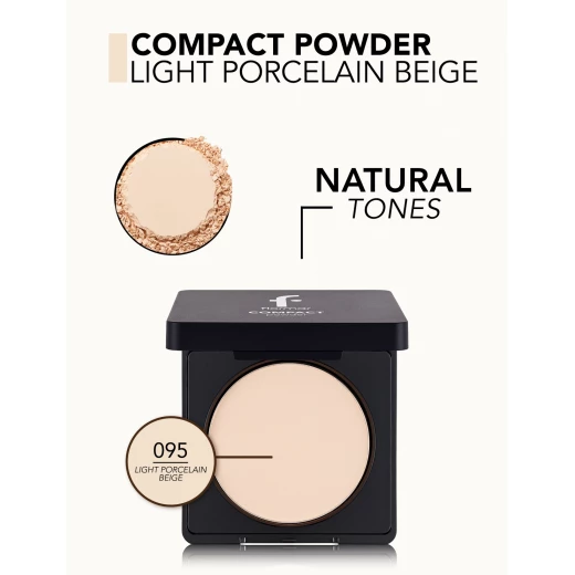 Flormar C.Powder Compact Powder 095 Lightporcelainbeige 11g, Matte Finish, Oil Control - Flormar - Image 2