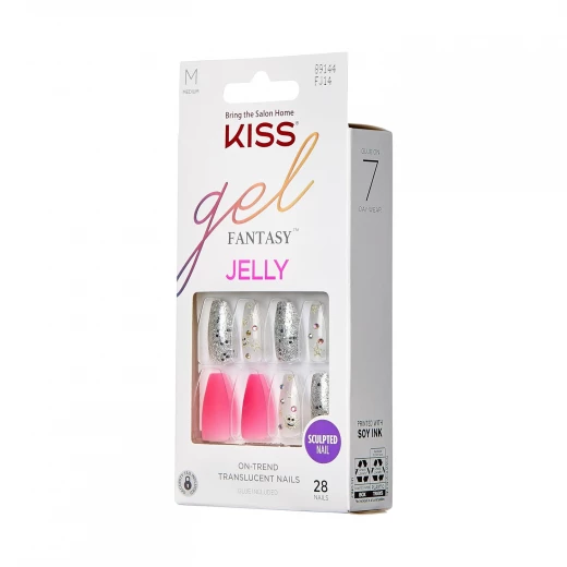 KISS Jelly Fantasy Nails Trendy Jelly Gloss Finish Press On Nails for Salon Style Manicure in Minutes - Kiss - Image 7