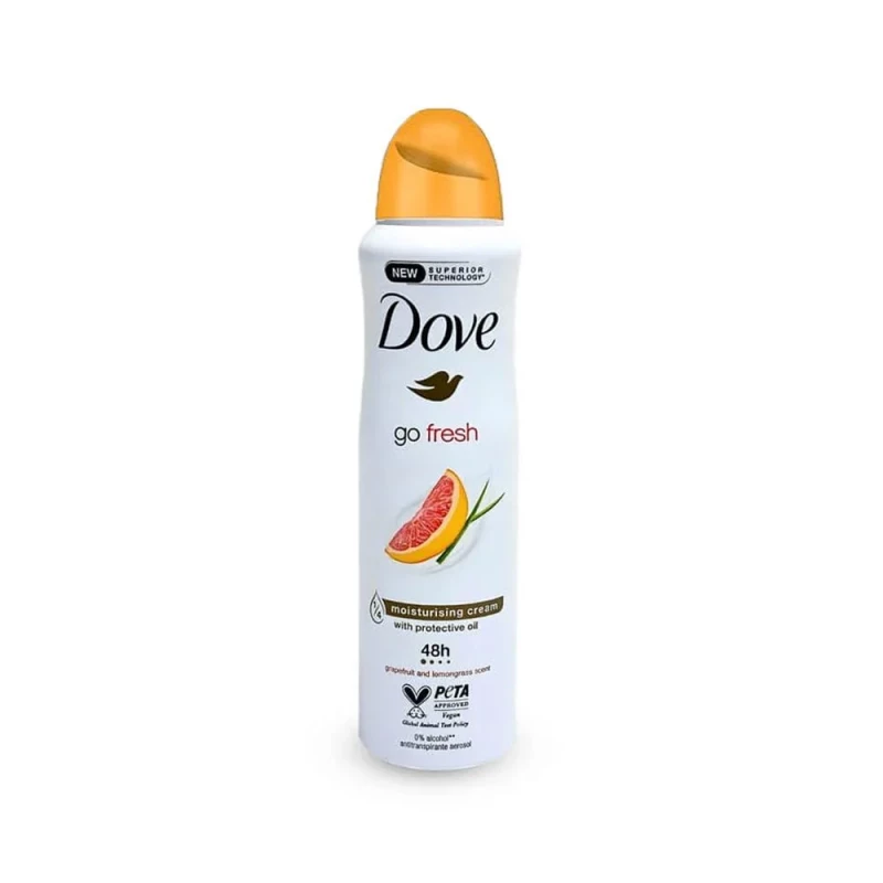 دوف جو فريش بخاخ مزيل العرق بالجريب فروت 150 مل برائحة الحمضيات المنعشة للانتعاش طوال اليوم - دوف
