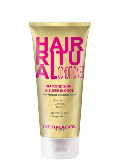 Dermacol Hair Ritual Super Blond Conditioner for Blonde Hair Moisturizing Detangling and Shine Enhancing 200ml - Dermacol