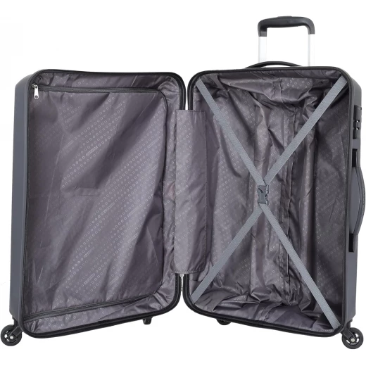 American Tourister Tracker Hardside Medium 68 cm Spinner Luggage Black Durable Polypropylene Scratch Resistant - American Tourister - Image 3