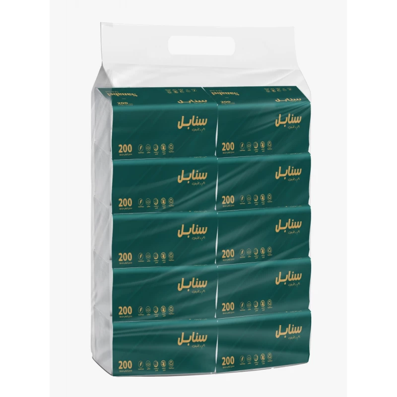 Sanabel Facial Tissues 200 Tissues per Pack 10 Packs Bulk Buy - Sanabel