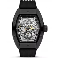 Cerruti 1881 Ovaro Gents Watch CIWGR0012302 Transparent Dial Stainless Steel IP Black Silicon Strap 41mm Water Resistant 50m