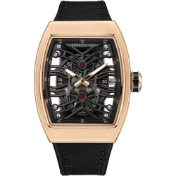 Cerruti 1881 Calliano CIWGN0019503 Gents Watch Stainless Steel IP Pink Gold Skeleton Dial Sapphire Crystal 50m Water Resistant