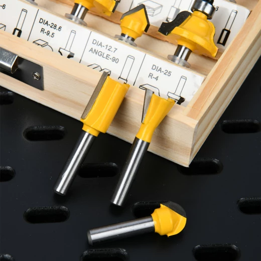 Deli Tools Router Bit Set 12 Piece Woodworking Kit for Professional Use - Deli - Image 2