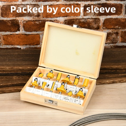 Deli Tools Router Bit Set 12 Piece Woodworking Kit for Professional Use - Deli - Image 3