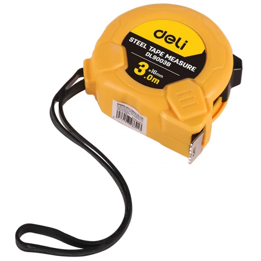 Deli Tools Professional Tape Measure 3m x 16mm, Durable Steel Blade with Clear Markings, Impact Resistant ABS Shell, Ergonomic Design for Accurate Measurements - Deli - Image 3