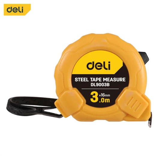 Deli Tools Professional Tape Measure 3m x 16mm, Durable Steel Blade with Clear Markings, Impact Resistant ABS Shell, Ergonomic Design for Accurate Measurements Deli Tools Professional Tape Measure 3m x 16mm, Durable Steel Blade with Clear Markings, Impact Resistant ABS Shell, Ergonomic Design for Accurate Measurements