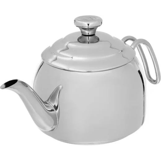 Korkmaz Double Steel Turkish Tea Set 1.1 and 2.3 Liter Silver for Authentic Tea Brewing - Korkmaz - Image 4