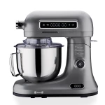Korkmaz Mix Master Stand Mixer Grey 1600W with 5L Stainless Steel Bowl and Digital Scale - Korkmaz