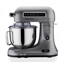 Korkmaz Mix Master Stand Mixer Grey 1600W with 5L Stainless Steel Bowl and Digital Scale