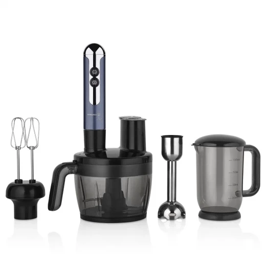 Korkmaz Mia Multi Blender Set Azura Chrome 1300 Watt with 1.75L Chopping Bowl and 1.0L Blending Jar Korkmaz Mia Multi Blender Set Azura Chrome 1300 Watt with 1.75L Chopping Bowl and 1.0L Blending Jar