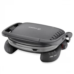 Korkmaz Castron Toaster Black Ceramic Coated Cast Iron Grill 1800W Multi-Purpose Cooking and Frying