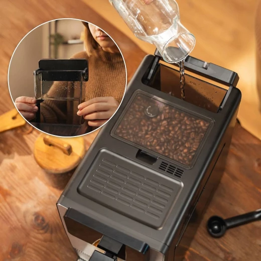 ماكينة قهوة أوتوماتيكية Cecotec Cremmaet Latte Art 19 بار مع مطحنة حبوب مدمجة وخزان حليب وتحضير 6 مشروبات + هدية قسيمة شراء وحبوب إسبريسو مجانية - سيكوتك - Image 7