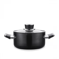 Korkmaz LENA Saucepan 20x10.5 cm 3 Liter Black Induction Compatible