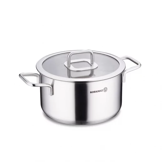 قدر ستلا من كوركماز مقاس 18x10 سم بغطاء سعة 2.5 لتر لون رمادي قدر ستلا من كوركماز مقاس 18x10 سم بغطاء سعة 2.5 لتر لون رمادي