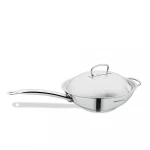Korkmaz Proline Wok Pan 32 cm Stainless Steel Induction Compatible - Korkmaz