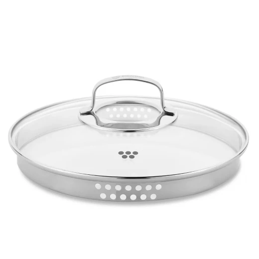 Korkmaz Steama Stainless Steel Low Pot with Lid 3 Liter Capacity 24 cm Diameter - Korkmaz - Image 2
