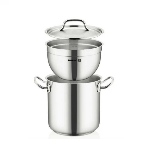 Korkmaz Proline Stainless Steel Mixing Bowl 1.9 Quart Silver Classic Style for Kitchen Prep and Cooking - Korkmaz - Image 2