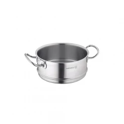 Korkmaz Proline Stainless Steel Steamer Pot 20 cm 3.1 Liter Capacity