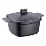 Korkmaz Casterra Aluminum Non-Stick Saucepan Black 2.9 Liter 20cm - Korkmaz