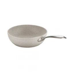 Korkmaz Granita 24x6.5cm Non Stick Aluminum Wok Pan Perfect for Stir Frying Sautéing and Asian Cuisine Designed for Even Heat Distribution and Easy Cleaning