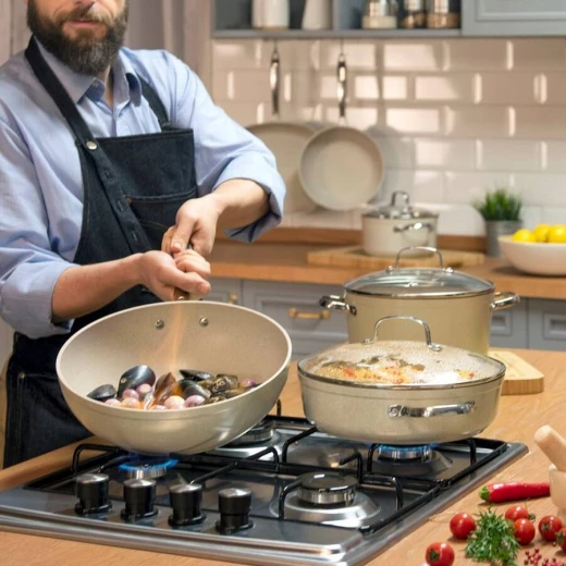 طقم قدر بخار كوركماز أسترا من الستانلس ستيل 18/10 كروم نيكل بسعة 4 لتر للطهي الصحي - كوركماز - Image 2