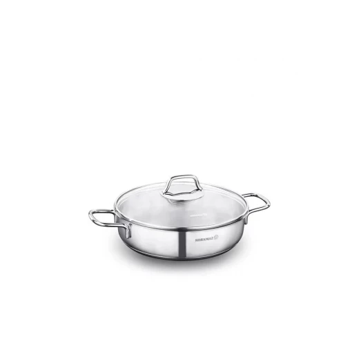 Korkmaz Perla 26 cm 3.6 Liters Stainless Steel Stock Pot with Lid for Efficient Cooking and Durable Kitchenware Silver Finish Korkmaz Perla 26 cm 3.6 Liters Stainless Steel Stock Pot with Lid for Efficient Cooking and Durable Kitchenware Silver Finish