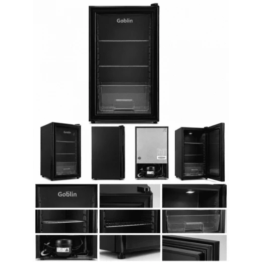 Goblin Mini Refrigerator 95 Liter Single Door Black GOB-M95G-BK Direct Cooling Freestanding Compact Appliance - Goblin - Image 2