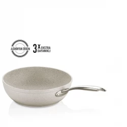 Korkmaz Granita Wok 28x8.5 cm 4.5 Liter Non-Stick Scratch-Resistant Induction Compatible