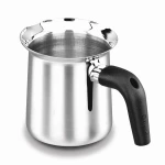 Korkmaz Orbit Milk Pot 1 Liter 18/10 Stainless Steel with Bakelite Handles - Korkmaz