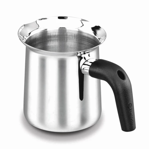 Korkmaz Orbit Milk Pot 1 Liter 18/10 Stainless Steel with Bakelite Handles Korkmaz Orbit Milk Pot 1 Liter 18/10 Stainless Steel with Bakelite Handles