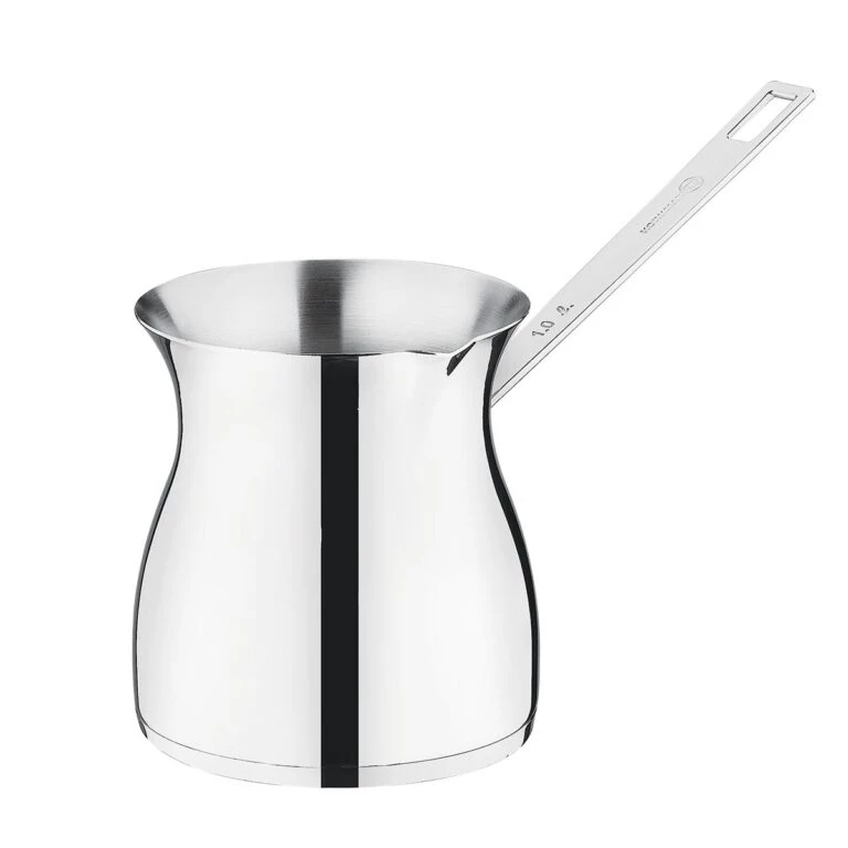 Korkmaz Terra 1 Liter Coffee and Milk Pot 18/10 Stainless Steel Ergonomic Design Induction Compatible - Korkmaz