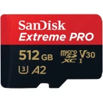SanDisk Extreme Pro microSDXC 512GB UHS-I Memory Card for 4K UHD Video and Fast App Performance