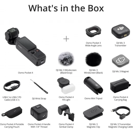DJI Osmo Pocket 4 1-Inch CMOS Pocket Gimbal Camera 4K 240fps with ActiveTrack 7.0 and 14 Stop Dynamic Range - Dji - Image 4