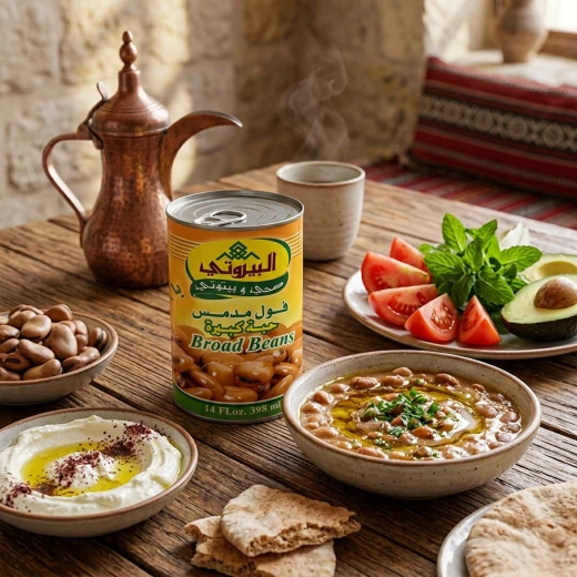 فول البيروتي عريض 400 غرام عبوة طعام أساسي لذيذ ومغذي لوجبات صحية ومتكاملة فول البيروتي عريض 400 غرام عبوة طعام أساسي لذيذ ومغذي لوجبات صحية ومتكاملة