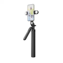 WiWU Live Broadcast Tripod Selfie Stick with Remote Control for Mobile Phones and Cameras Black Wi-SE012