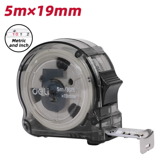 Deli Steel Measuring Tape EDL270519TY 3m x 19mm Metric and Inch Ruler Deli Steel Measuring Tape EDL270519TY 3m x 19mm Metric and Inch Ruler
