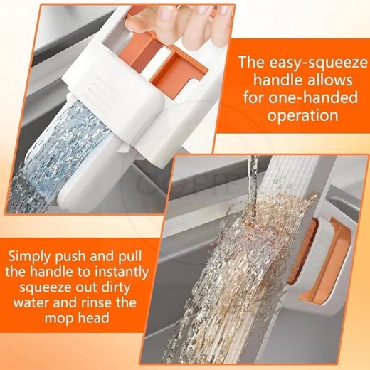 Generic Mini Foldable Desktop Mop with Self-Squeeze Mechanism for Wet and Dry Cleaning in Kitchens Bathrooms and Cars - Kitchen house - Image 7