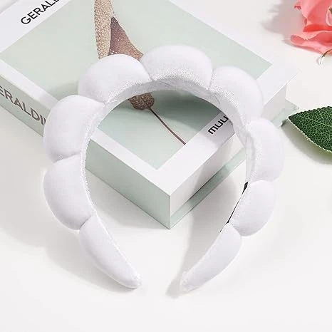 Ayesha White Velvet Spa Headband for Washing Face Makeup Skincare and Facial Cleansing Ayesha White Velvet Spa Headband for Washing Face Makeup Skincare and Facial Cleansing